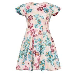 Agua by Agua Bendita Linen Embroidered Pupe Prado Mini Dress Medium